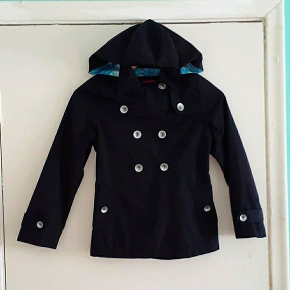 London Fog Girls Lightweight Black Trench Coat Size S (7/8) - Picture 1 of 9